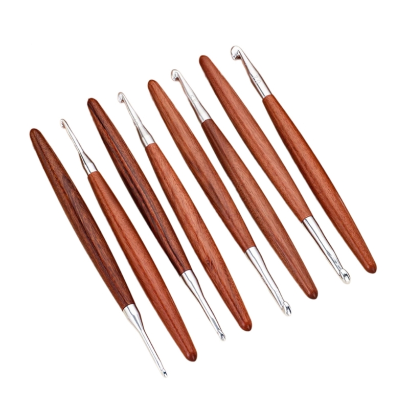 Wooden Crochet Hooks Ergonomic Handle - F68E 8Pcs Wooden Handle Crochet Hook