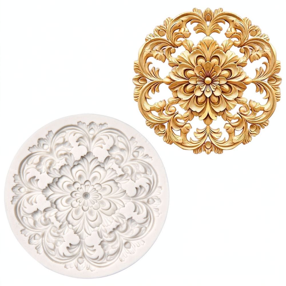 Round Floral Silicone Mold For - Silicone Epoxy Resin Molds Set 评论和价格
