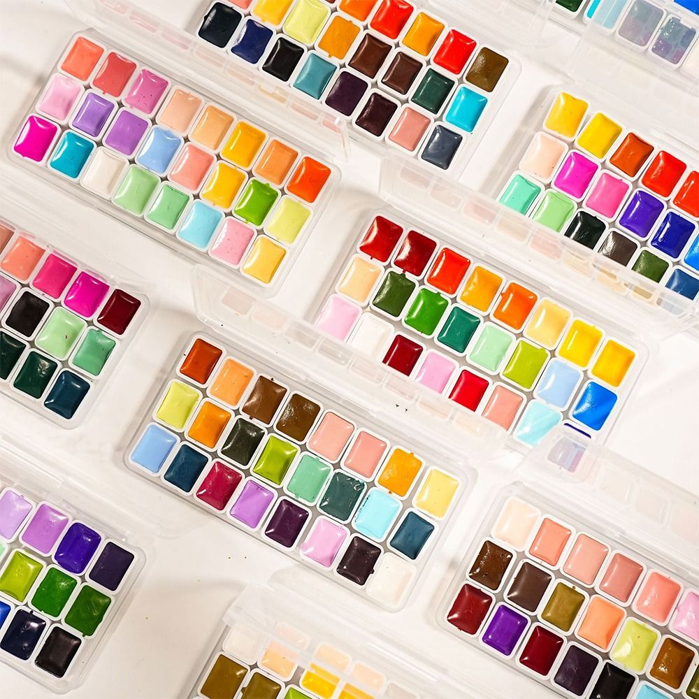 24 Colors Watercolors Paint Se - Watercolor Paint Set Solid Pigment 评论和价格
