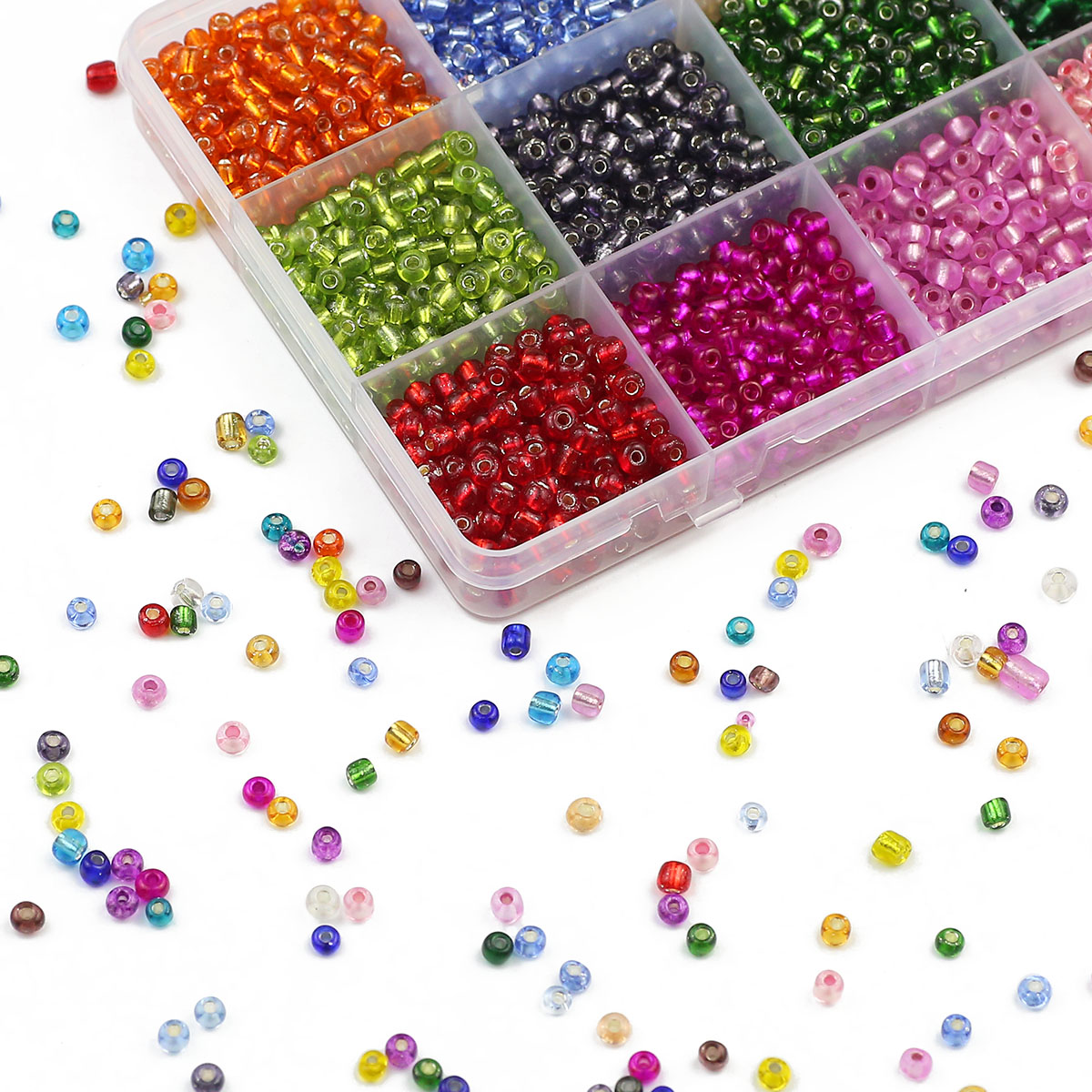 15 Colors Kit Transparent 2/3/ - Glass Seed Beads 2Mm Jewelry Making 评论和价格