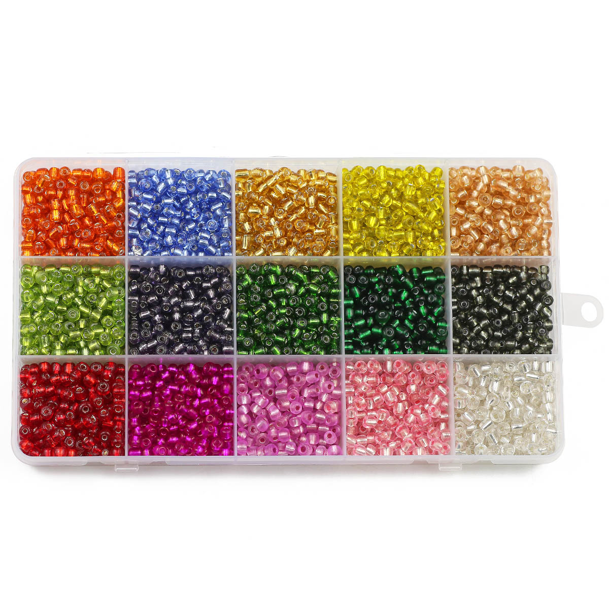 15 Colors Kit Transparent 2/3/ - Glass Seed Beads 2Mm Jewelry Making 评论和价格