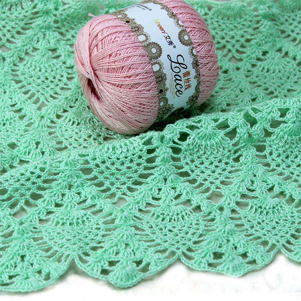 50g/Ball Soft Cotton Lace Yarn - Cotton Embroidery Thread Skeins 评论和价格