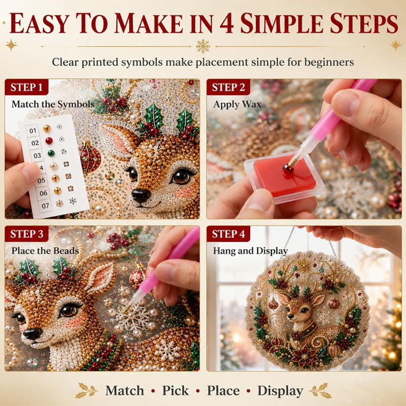 Pearl Diamond Painting Suncatc - Painting Supplies 评论和价格