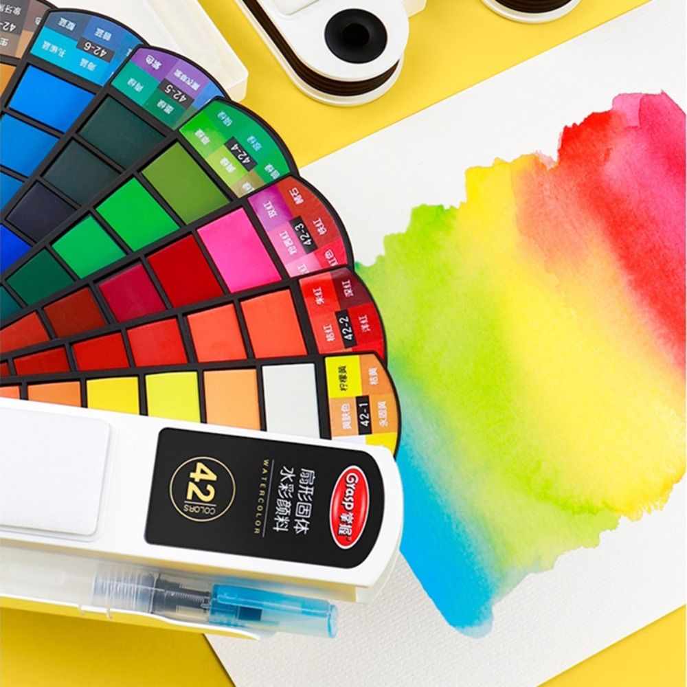 Folding Watercolor Paint Set 1 - Watercolor Paint Set Solid Pigment 评论和价格