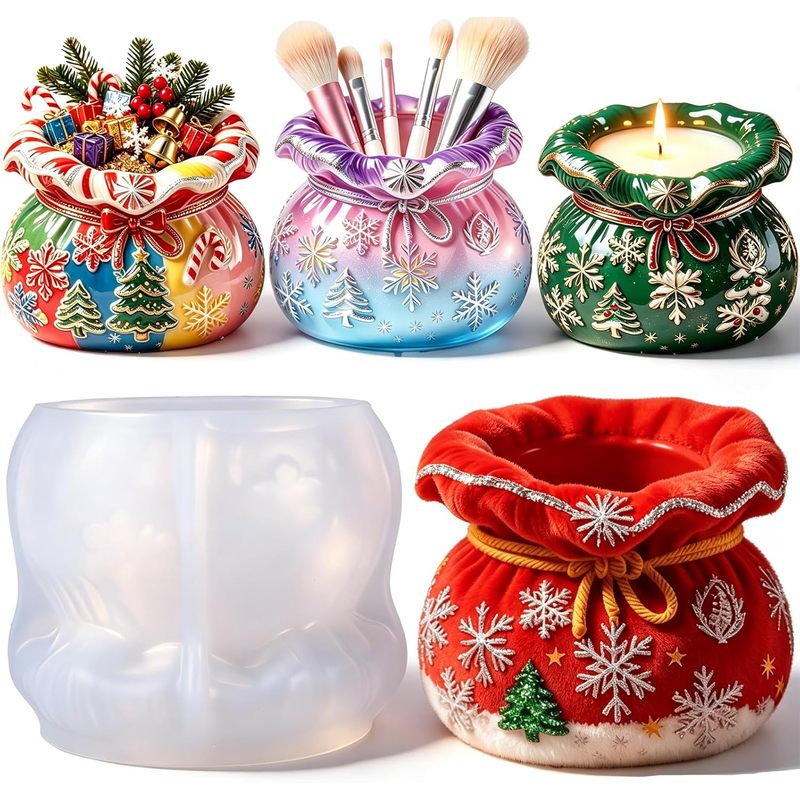 1Christmas-themed epoxy resin  - Silicone Epoxy Resin Molds Set 评论和价格