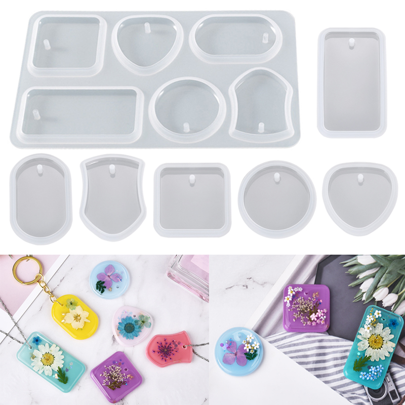 DIY Keychain Pendant Silicone  - Silicone Epoxy Resin Molds Set 评论和价格