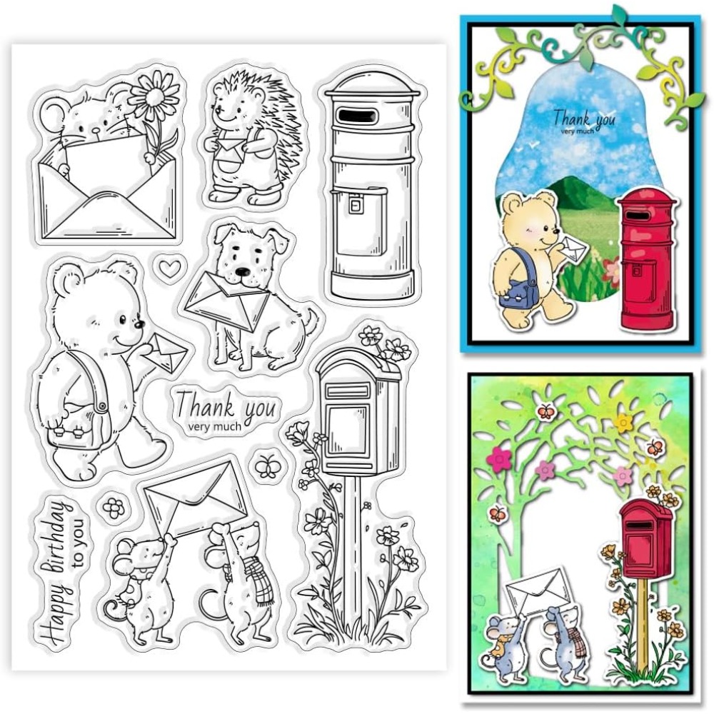 Cartoon Animals Clear Stamps H - Scrapbooking 评论和价格