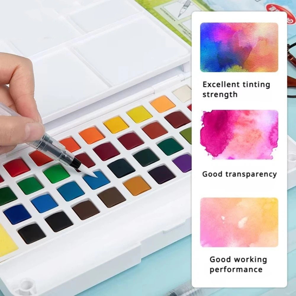 12/18/24/36 Colors Solid Water - Watercolor Paint Set Solid Pigment 评论和价格