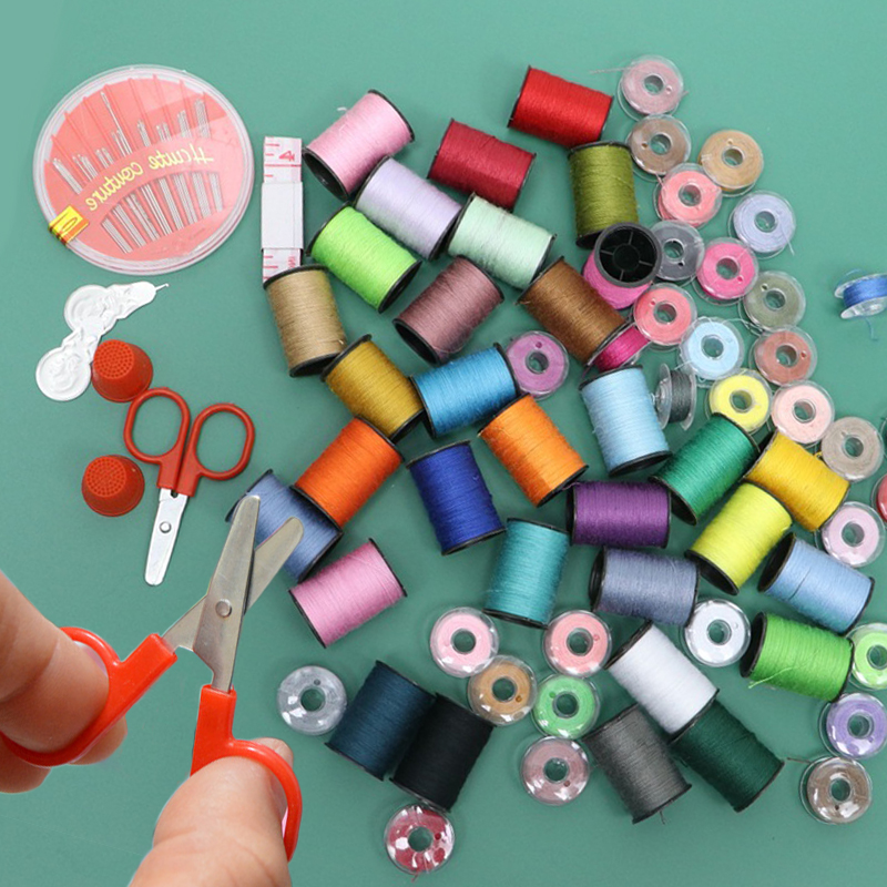 Sewing Kit Mini Manual Sewing  - Cotton Embroidery Thread Skeins 评论和价格