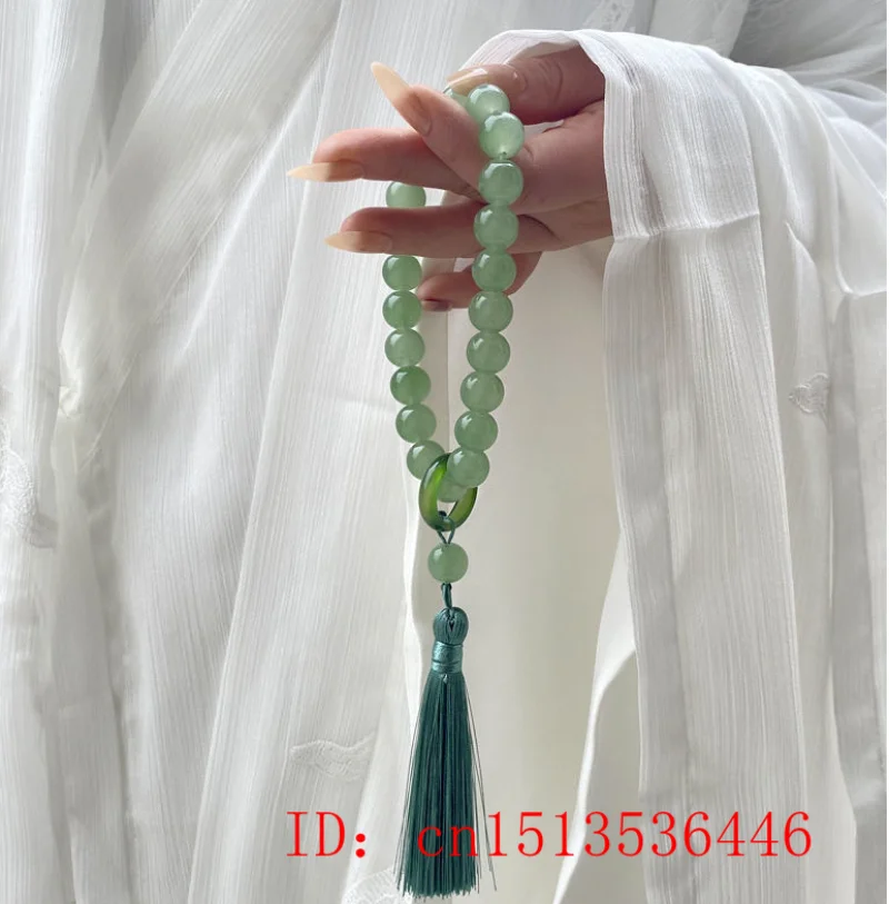 Green Jade Stone 12mm Beads Ta - Beading 评论和价格
